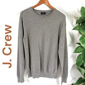 J. Crew-Large men’s gray sweater. Harbor Cotton. Excellent preowned condition!